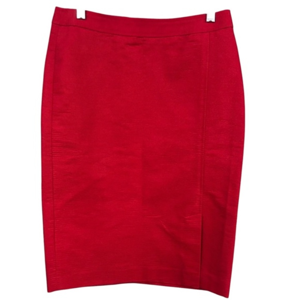 TALBOTS RED TEXTURED PENCIL SKIRT 2